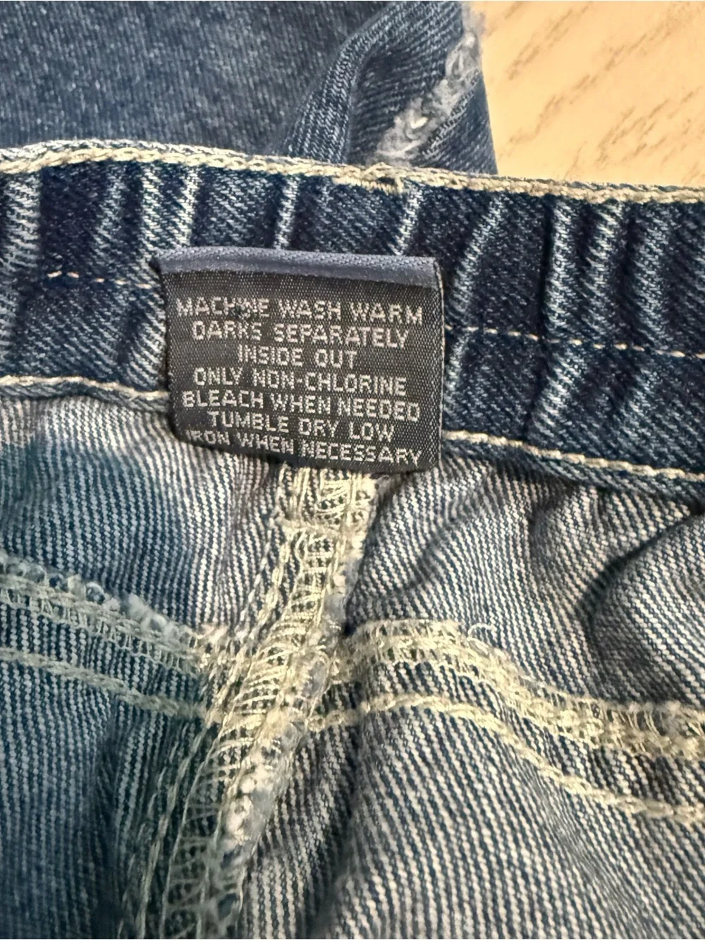 The Children’s Place Wide Leg Jeans Girls Size 4 Raw Hem Frayed Denim Pants